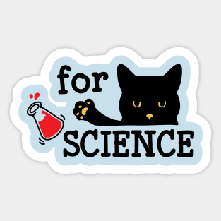 Funny Cat Knocking Things Over For Science Sticker